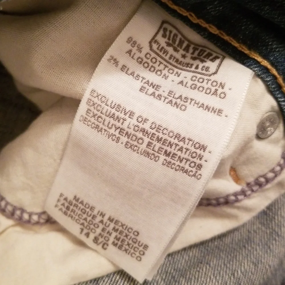 LEVI'S SIGNATURE Bootcut Jeans Plus 14 Short Waist 38 Inseam 28 Medium Wash - Picture 8 of 10